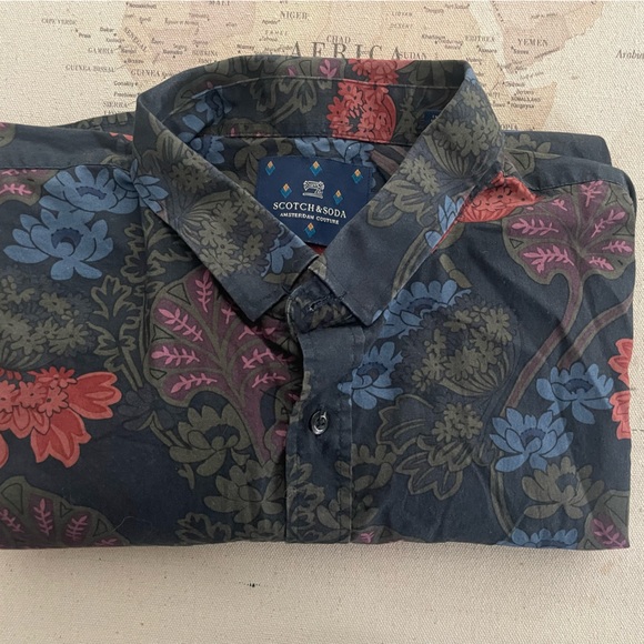 Scotch & Soda Other - Scotch & Soda Men’s Floral Buttondown Casual Dress Shirt Large Slim Fit